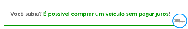 É possível comprar um veículo sem pagar juros!